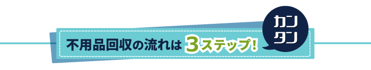 不用品回収作業日までの流れ