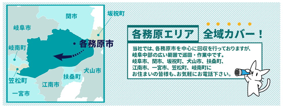 岐阜県　各務原エリアの地図