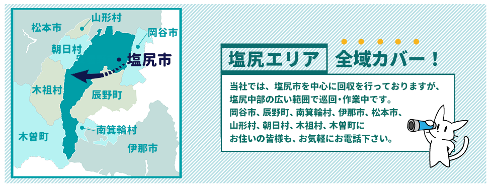 長野県 塩尻エリアの地図
