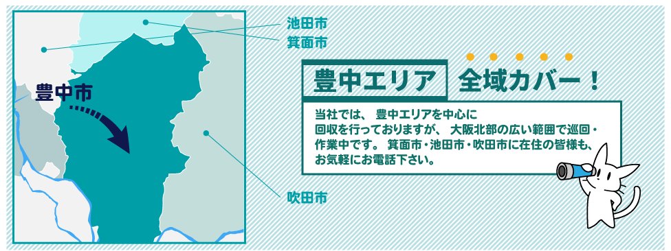 大阪府　豊中エリアの地図