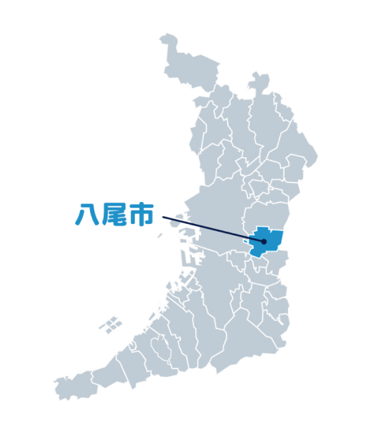 大阪府八尾エリアの地図