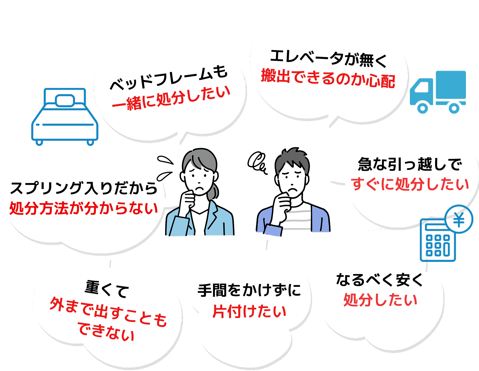 大阪府八尾/マットレス処分のお悩み